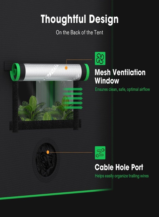 VIVOSUN Small Grow Tent for Aerogarden, Hydroponics Growing System, 20”x14”x21” Highly Reflective Mylar Indoor Grow Tent with Sealed Bottom Design, Ventilation Window and Cable Hole Port - Image 3